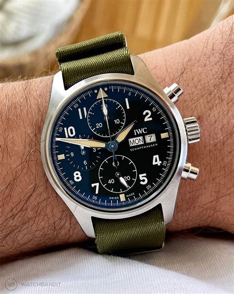 iwc nato straps|iwc spitfire on sandy strap.